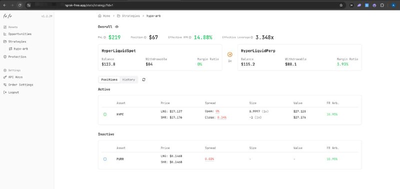 #arbitragefrfr，可以自托管的程序化开关仓工具